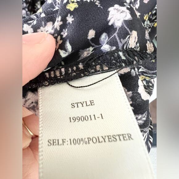 Current Air Aurelie Floral Print Mini Dress boho drop waist fall flutter skirt M - Picture 7 of 12